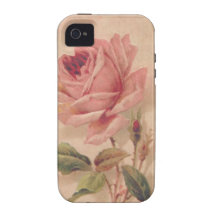 Französische viktorianische rosa Rose iPhone 4/4S Case