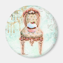 Französischer Kuchen-viktorianische Art Magnete
