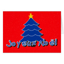 Französisches Weihnachten Karte