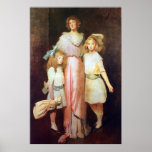 Frau Daniels mit zwei Kindern Posterdrucke