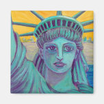 Frau Liberty Kühlschrankmagnete