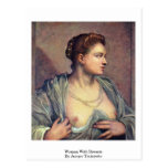 Frau mit den Brüsten durch Jacopo Tintoretto Postkarten