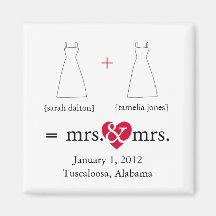 Frau u. Frau Do der Mathe-Save the Date Magnet Kühlschrankmagnet