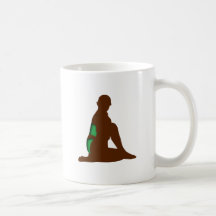 Frau Woman Silhouette Tee Tasse