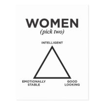 Frauen-Diagramm - Auswahl zwei Postkarten
