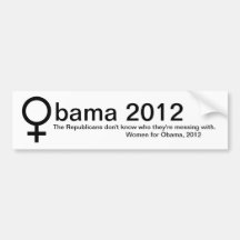 Frauen für Obama Autoaufkleber