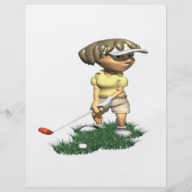 Frauen-Golfspieler Flyerbedruckung