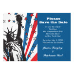 Fräulein Liberty Patriotic Invitation Individuelle Ankündigskarten