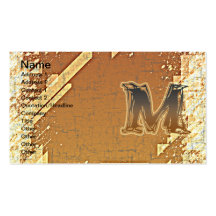 FRAZZLE MONOGRAM M BUSINESS CARDS