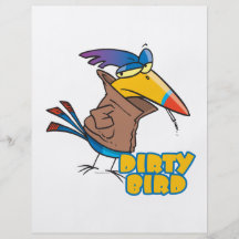 frecher toucan Cartoon des lustigen schmutzigen Vo Flyerbedruckung