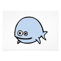 FreeDos Fische - Blau Personalisierte Einladungskarte