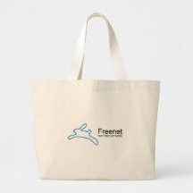 Freenet-Häschen-Text Tragetaschen