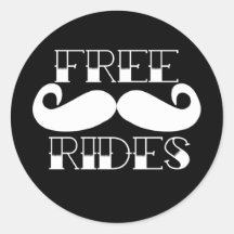 Freie Schnurrbart-Fahrten Sticker