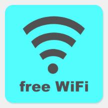FREIE WIFI-Vektor-COMPUTER-INTERNET-WERBUNG Sticker