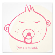 Freies Art-Baby - Babyparty Einladungskarten
