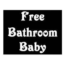 Freies Badezimmer-Baby Postkarten