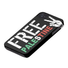 Freies Palästina mit Friedenszeichen Case-Mate iPhone 4 Hüllen
