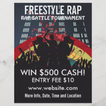 Freistil-Rap-Kampf-Musik-Flyer