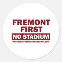 Fremont zuerst kein Stadion - Rot Aufkleber