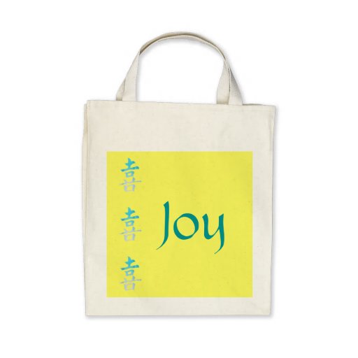 Freude - chinesische Symbol-Taschen-Tasche