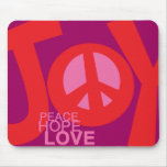 Freude, Frieden, Hoffnung und, Liebe-Mausunterlage Mousepad