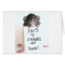 Freund-nicht Nahrung 2 der Ratten-R Grußkarten
