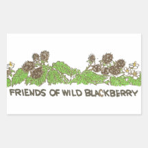 Freunde der wilden BlackBerry Rechteckige Sticker