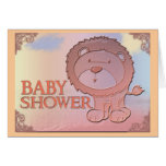 Freundliche Löwe-Babypartykarte