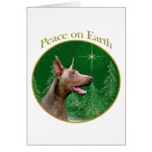 Frieden Dobermannpinscher-(Isabella) Grußkarte