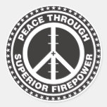 Frieden durch überlegene Feuerkraft Sticker