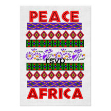 Frieden in Afrika Ankündigungskarten