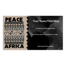 Frieden in Afrika Visitenkarten Vorlage