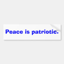 Frieden ist patriotisch auto sticker