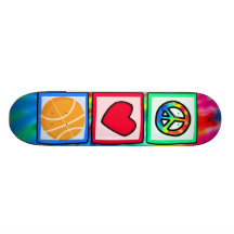 Frieden, Liebe, Basketball Personalisiertes Skatedeck