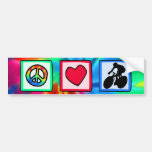 Frieden, Liebe, fahrend rad Auto Sticker