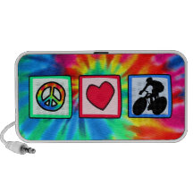 Frieden, Liebe, fahrend rad Laptop Speaker
