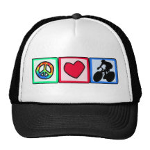 Frieden, Liebe, fahrend rad Retro Cap