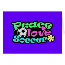 Frieden, Liebe, Fußball; Retro Karten