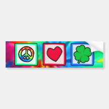 Frieden, Liebe, irisch Autosticker