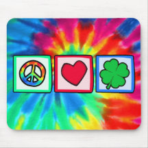Frieden, Liebe, irisch Mousepads