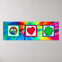 Frieden, Liebe, irisch Plakat