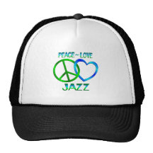 Frieden - Liebe-Jazz Baseballkappen