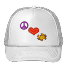 FRIEDEN - LIEBE - KRABBEN BASEBALLCAPS