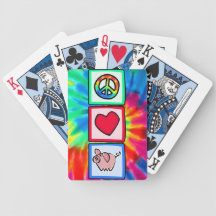 Frieden, Liebe, Schweine Pokerkarten