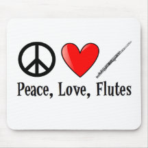 Frieden, Liebe und Flöten Mousepads