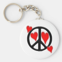Frieden u. Liebe Keychain Schlüsselband
