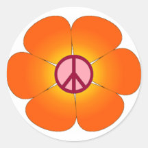 FriedensBlumenaufkleber