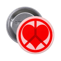 Friedensherz Valentinstag Anstecknadelbutton