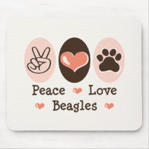 FriedensLiebe-Beagles Mousepad