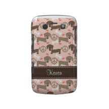 FriedensLiebe-Dackel-Dackel-BlackBerry-mutiger Kas Blackberry Bold Etuis